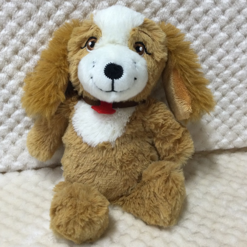 Kinder Surprise Soft Tan Puppy Dog Stuffed Animal Toy Embroidered Eyes